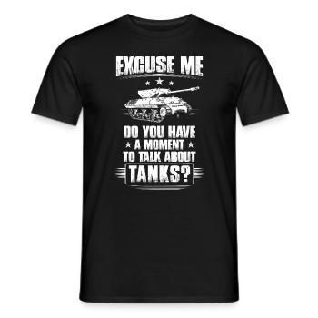 Tank fan fan tank tank militaire soldat - T-shirt homme - noir - Devant - AI Model Male 178 light (178cm)