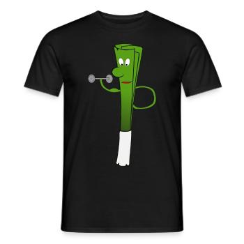 Muscle Leek Training Fitness Gym - Men's T-Shirt - black - Front - AI Model Male 178 light (178cm)