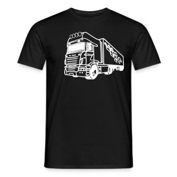 truck01 - T-shirt homme - noir - Devant - AI Model Male 178 light (178cm)