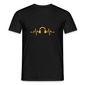 Musiker Musik Liebhaber Kopfhörer Geschenk - Männer T-Shirt - Schwarz - Vorne - AI Model Male 178 light (178cm)