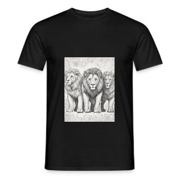 plusieurs lyon - T-shirt homme - noir - Devant - AI Model Male 178 light (178cm)
