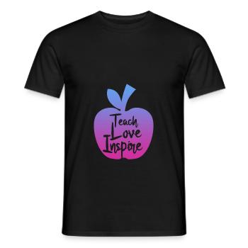 teacher teach love inspire - Männer T-Shirt - Schwarz - Vorne - AI Model Male 178 light (178cm)
