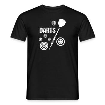 Darts Dart - Men's T-Shirt - black - Front - AI Model Male 178 light (178cm)