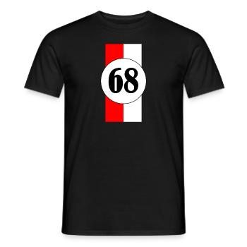 Alsace Haut Rhin 68 logo T-shirt - Männer T-Shirt - Schwarz - Vorne - AI Model Male 178 light (178cm)
