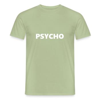 Psycho - Men's T-Shirt - sage - Front - AI Model Male 178 light (178cm)