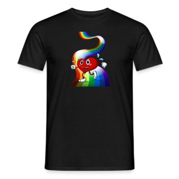 pride flagge Regenbogen - Männer T-Shirt - Schwarz - Vorne - AI Model Male 178 light (178cm)