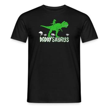 Daddysaurus Dinosaur Dad - T-shirt homme - noir - Devant - AI Model Male 178 light (178cm)