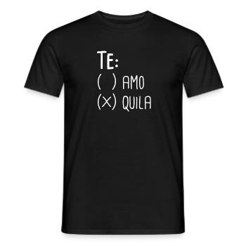 Te Amo? Tequila! - Männer T-Shirt - Schwarz - Vorne - AI Model Male 178 light (178cm)