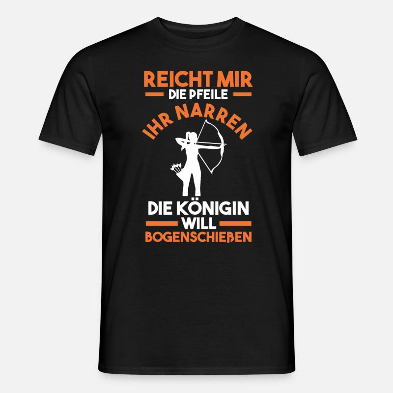 Bogenschützein Bogenschießen - Männer T-Shirt - Schwarz