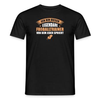 Fußballtrainer Humor Legendärer Trainer Geschenk - Männer T-Shirt - Schwarz - Vorne - AI Model Male 178 light (178cm)