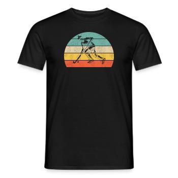 Hockey Players - Men's T-Shirt - black - Front - AI Model Male 178 light (178cm)