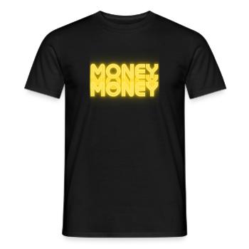 Money Money Money - Men's T-Shirt - black - Front - AI Model Male 178 light (178cm)