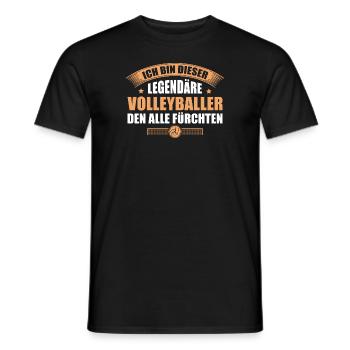 Volleyballer den alle fürchten Volleyball - Männer T-Shirt - Schwarz - Vorne - AI Model Male 178 light (178cm)