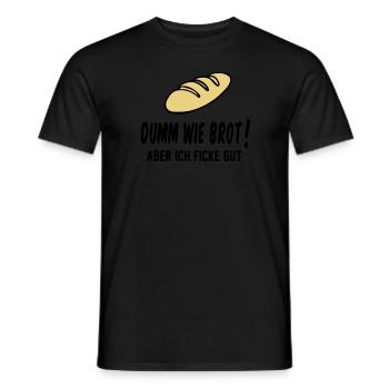 dumm_brot - Männer T-Shirt - Schwarz - Vorne - AI Model Male 178 light (178cm)