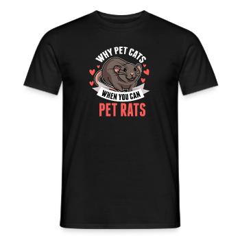 Ratte Nagetier Rats Haustier Ratten - Männer T-Shirt - Schwarz - Vorne - AI Model Male 178 light (178cm)