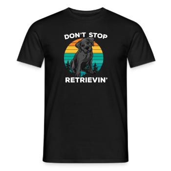 Dont Stop Retrieving Golden Retriever Goldie - Männer T-Shirt - Schwarz - Vorne - AI Model Male 178 light (178cm)