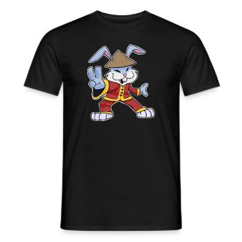 Happy Chinese New Year 2023 I Year Of The Rabbit - Men's T-Shirt - black - Front - AI Model Male 178 light (178cm)
