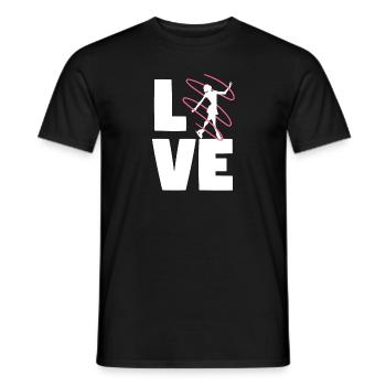 Eiskunstläuferin Love Eiskunstlaufen Schlittschuh - Männer T-Shirt - Schwarz - Vorne - AI Model Male 178 light (178cm)