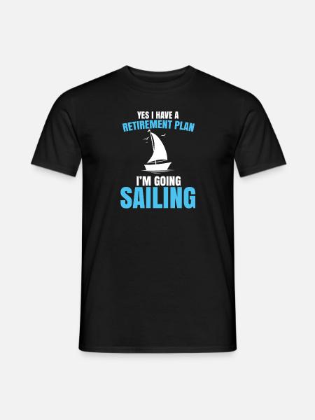 Segeln Segler Anker Segelschiff Kapitän Boot Yacht - Männer T-Shirt - Schwarz