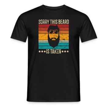 Valentinstag bart ist meiner witzig männer - Männer T-Shirt - Schwarz - Vorne - AI Model Male 178 light (178cm)