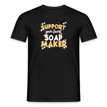 Seife Soap Hygiene Waschen Seifenherstellung - Männer T-Shirt - Schwarz - Vorne - AI Model Male 178 light (178cm)