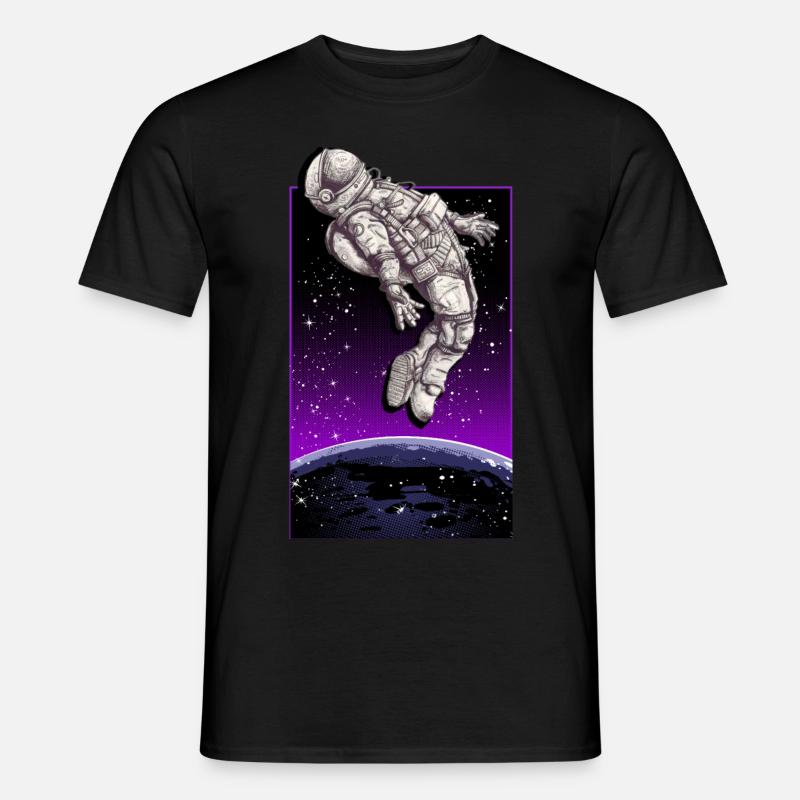 Space Walk - Männer T-Shirt - Schwarz