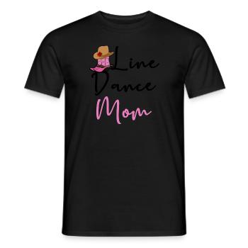 Line Dance Mom Line Dancing Country Musik Spruch - Männer T-Shirt - Schwarz - Vorne - AI Model Male 178 light (178cm)