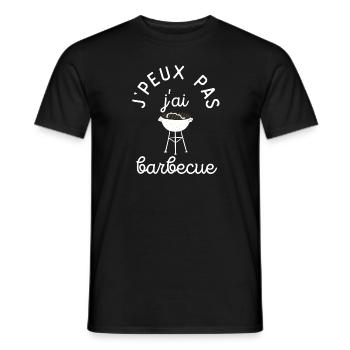 j peux pas j ai barbecue - T-shirt homme - noir - Devant - AI Model Male 178 light (178cm)