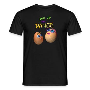 get up and dance - T-shirt homme - noir - Devant - AI Model Male 178 light (178cm)