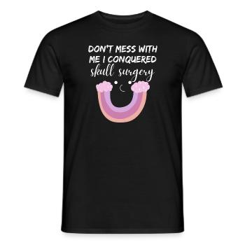 Funny Craniosynostosis Awareness Support - Men's T-Shirt - black - Front - AI Model Male 178 light (178cm)