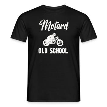 motard old school - T-shirt homme - noir - Devant - AI Model Male 178 light (178cm)