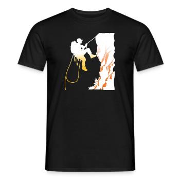 KLETTERN KLETTERN BERGSTEIGER NATURWALD - Männer T-Shirt - Schwarz - Vorne - AI Model Male 178 light (178cm)