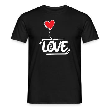 Amour - T-shirt homme - noir - Devant - AI Model Male 178 light (178cm)