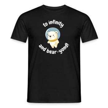Mignon Polar Bear Cartoon Style Tshirt pour enfants - T-shirt homme - noir - Devant - AI Model Male 178 light (178cm)