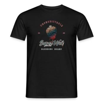 Unpredictable bleeding heart (weathered) - Men's T-Shirt - black - Front - AI Model Male 178 light (178cm)