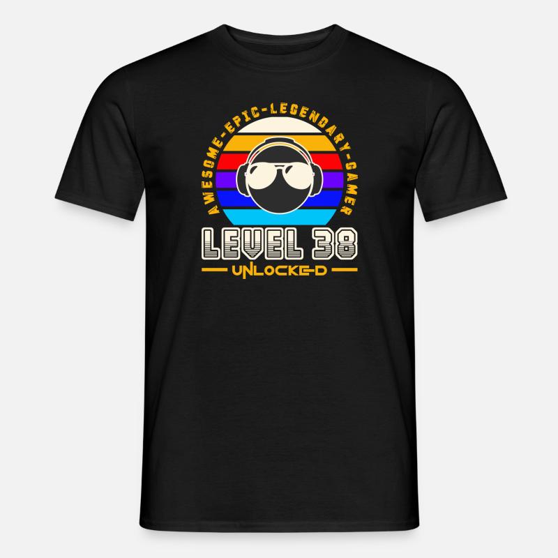 Stufe 38 - Männer T-Shirt - Schwarz