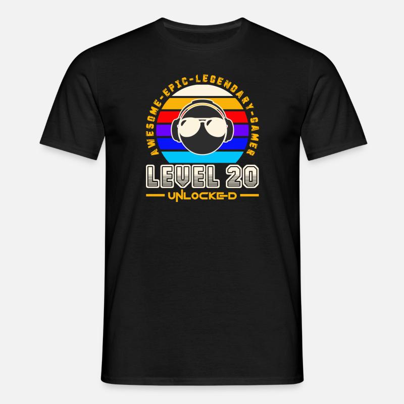 Stufe 20 - Männer T-Shirt - Schwarz