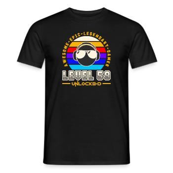 Level 59 - T-shirt homme - noir - Devant - AI Model Male 178 light (178cm)