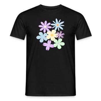 Flowers - Men's T-Shirt - black - Front - AI Model Male 178 light (178cm)
