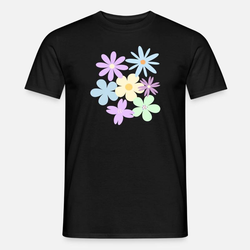Blumen - Männer T-Shirt - Schwarz