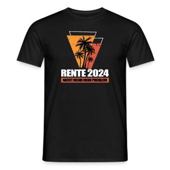 Rente 2024 - Männer T-Shirt - Schwarz - Vorne - AI Model Male 178 light (178cm)