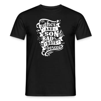 Father and Son Bad Boys Forever - Men's T-Shirt - black - Front - AI Model Male 178 light (178cm)