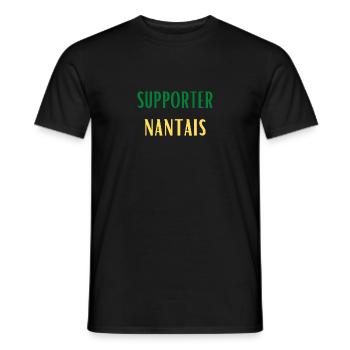 t-shirt nantes football supporter nantais cadeau - T-shirt homme - noir - Devant - AI Model Male 178 light (178cm)