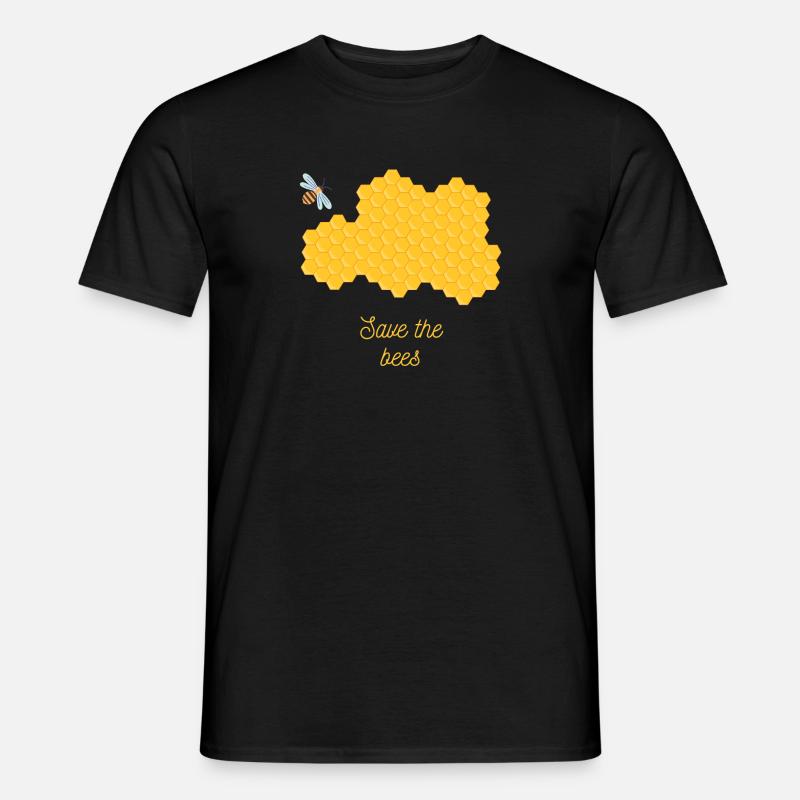 Save the bees - Männer T-Shirt - Schwarz