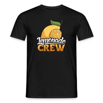 Zitronenlimonade Zitronen Limonade Lemonade Crew - Men's T-Shirt - black - Front - AI Model Male 178 light (178cm)