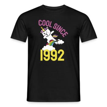 Cool depuis 1992 Dabbing chat 30ème anniversaire - T-shirt homme - noir - Devant - AI Model Male 178 light (178cm)