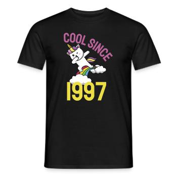 Cool depuis 1997 Dabbing chat 25ème anniversaire - T-shirt homme - noir - Devant - AI Model Male 178 light (178cm)