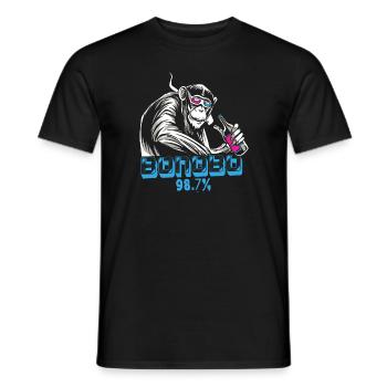 Lustiges Affe Schimpanse DNA - Männer T-Shirt - Schwarz - Vorne - AI Model Male 178 light (178cm)