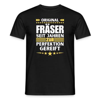 Milling cutters matured to perfection - Men's T-Shirt - black - Front - AI Model Male 178 light (178cm)