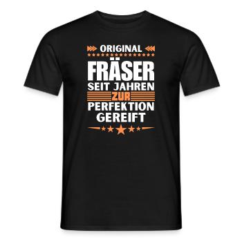Milling cutters matured to perfection - Men's T-Shirt - black - Front - AI Model Male 178 light (178cm)